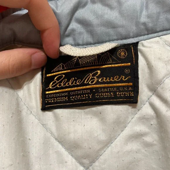 Vintage 70s Goose Downfilled Quilted Pastel blue floor length winter jacket! - Picture 7 of 15